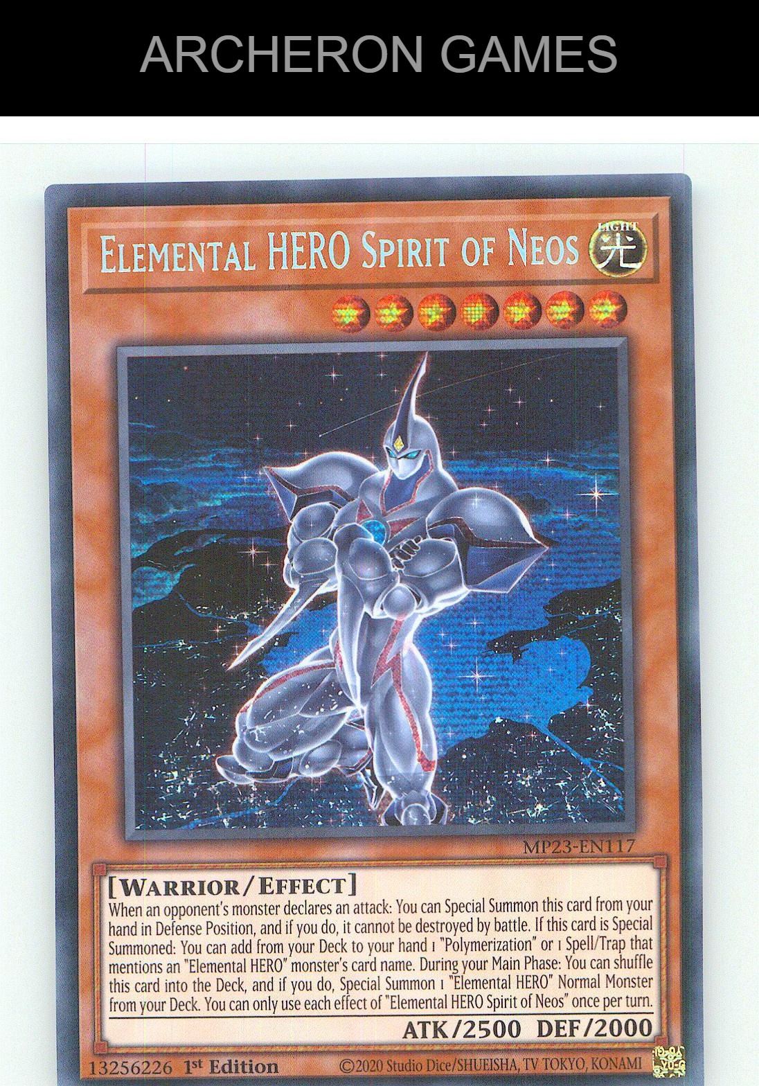 Elemental HERO Spirit of Neos Prismatic Secret Rare YUGIOH Card 1st Edition