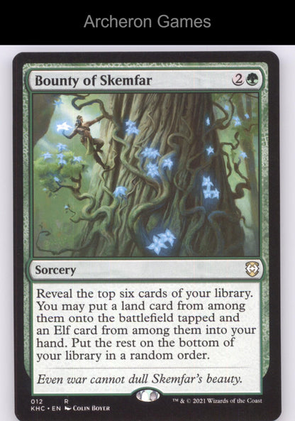 Bounty of Skemfar 12 R MTG Card Commander: Kaldheim