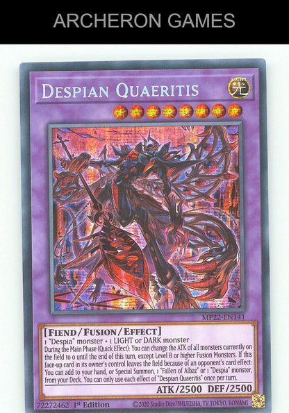 Despian Quaeritis SEC YUGIOH Card