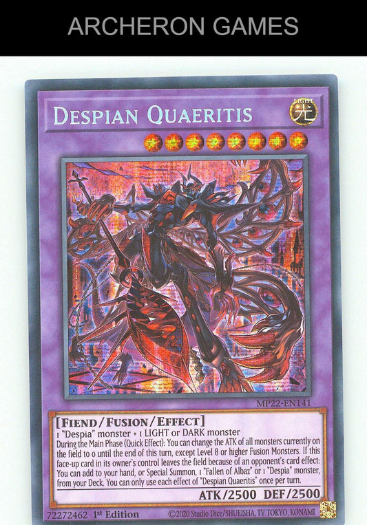 Despian Quaeritis SEC YUGIOH Card