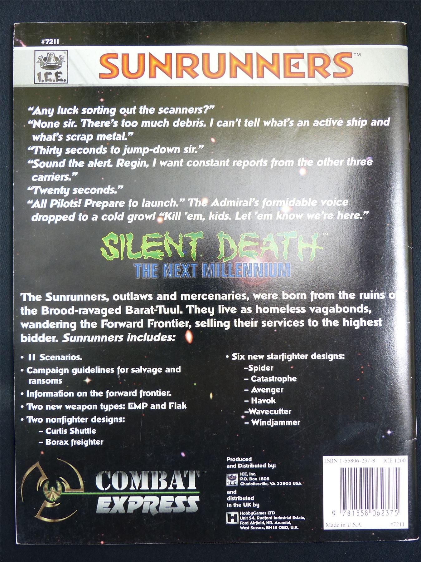 Silent Death: Sunrunners Miniatures Sourcebook - I.C.E. Booklet #2RA