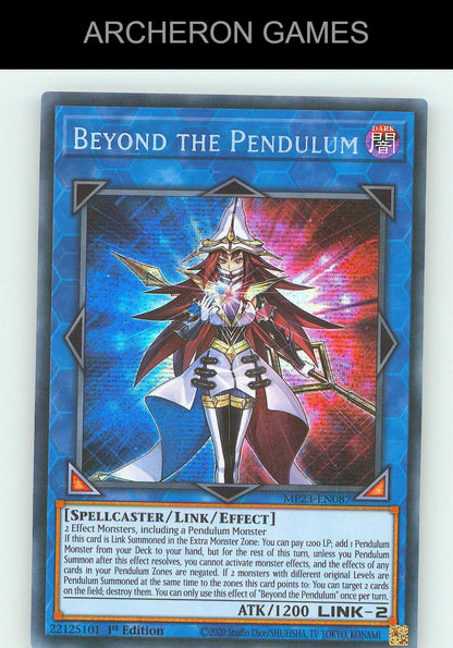 Beyond the Pendulum SEC YUGIOH Card