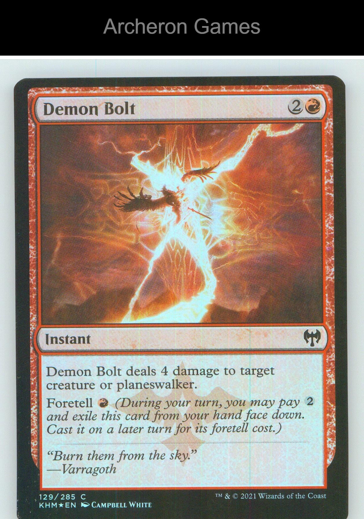 Demon Bolt KHM 129 C MTG Card NM/EX+ Foil