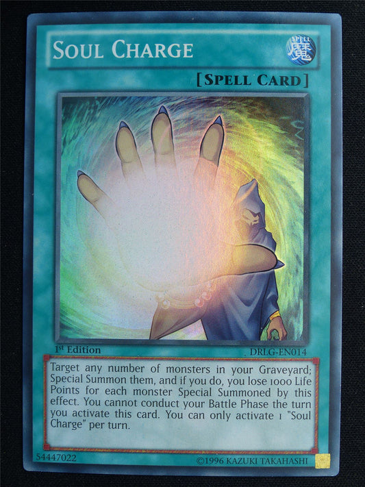 Soul Charge DRLG Super Rare - 1st ed Yugioh Card #4QV