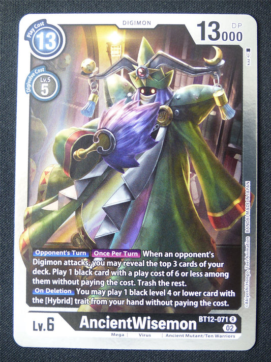 AncientWisemon BT12-071 R Foil - Digimon Card #18O