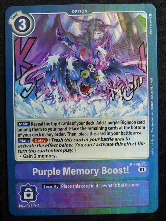 Purple Memory Boost! P-040 SR Foil - Digimon Card #2Z9