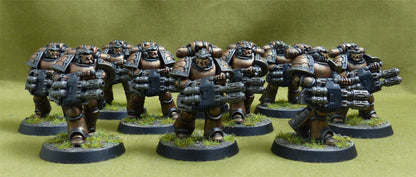 MKIII Tactical Squad with Upgrades set of 10 painted - Iron Hands - Warhammer Horus Heresy #2M5