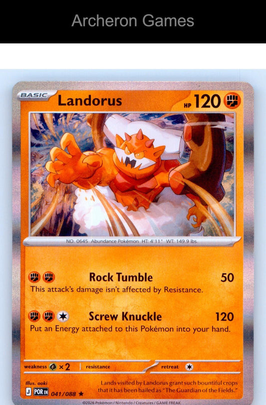 Pokemon Card Landorus ME03 041/088 R Perfect Order Holo
