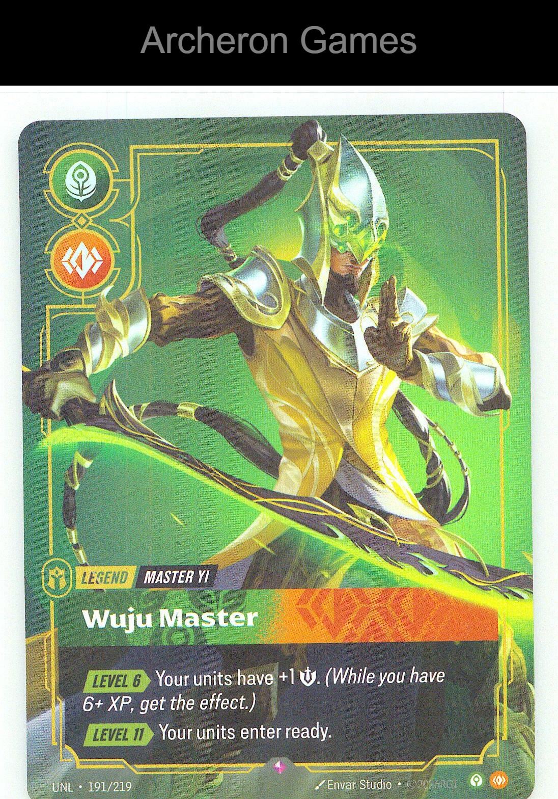 Master Yi - Wuju Master UNL 191/219 R Unleashed Riftbound Card
