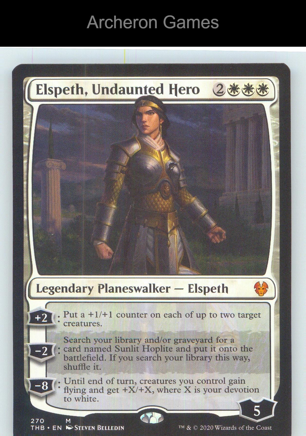 Elspeth, Undaunted Hero THB 270 Mythic MTG Card NM/EX+
