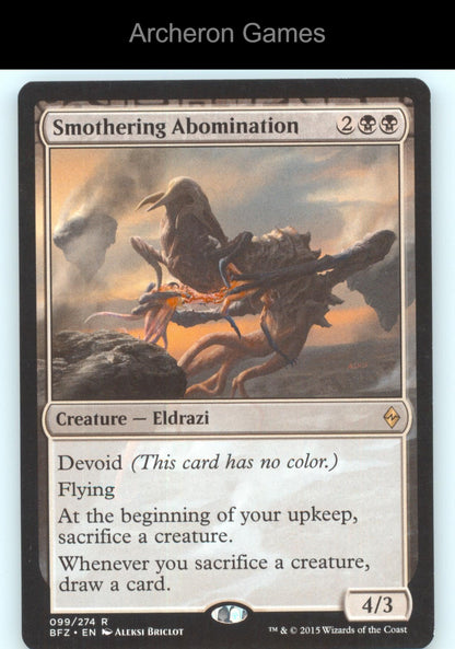 Smothering Abomination 99 R MTG Card Battle for Zendikar