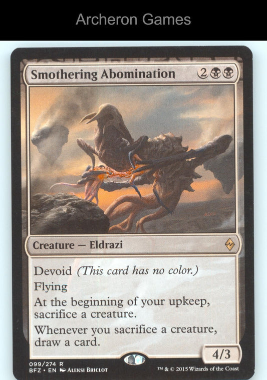 Smothering Abomination 99 R MTG Card Battle for Zendikar