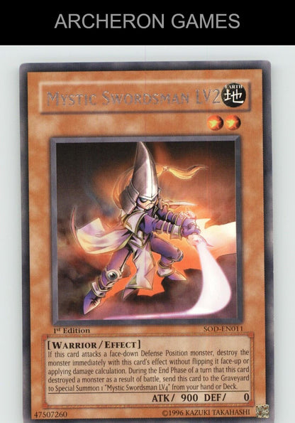 Mystic Swordsman LV2 R YUGIOH Card