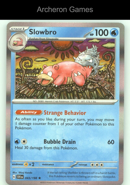 Pokemon Card Slowbro SVI 043/198 R Scarlet & Violet Holo