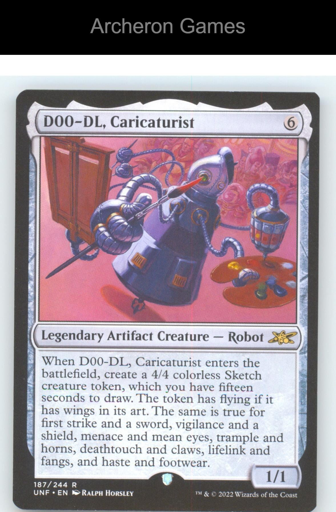 D00-DL, Caricaturist UNF 187 R MTG Card NM/EX+