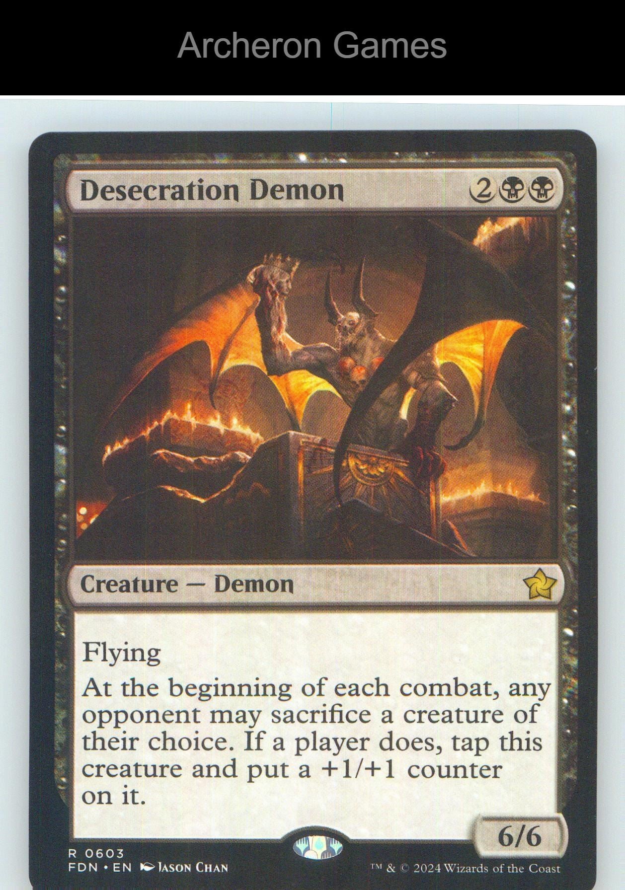 Desecration Demon FDN 603 R MTG Card NM/EX+