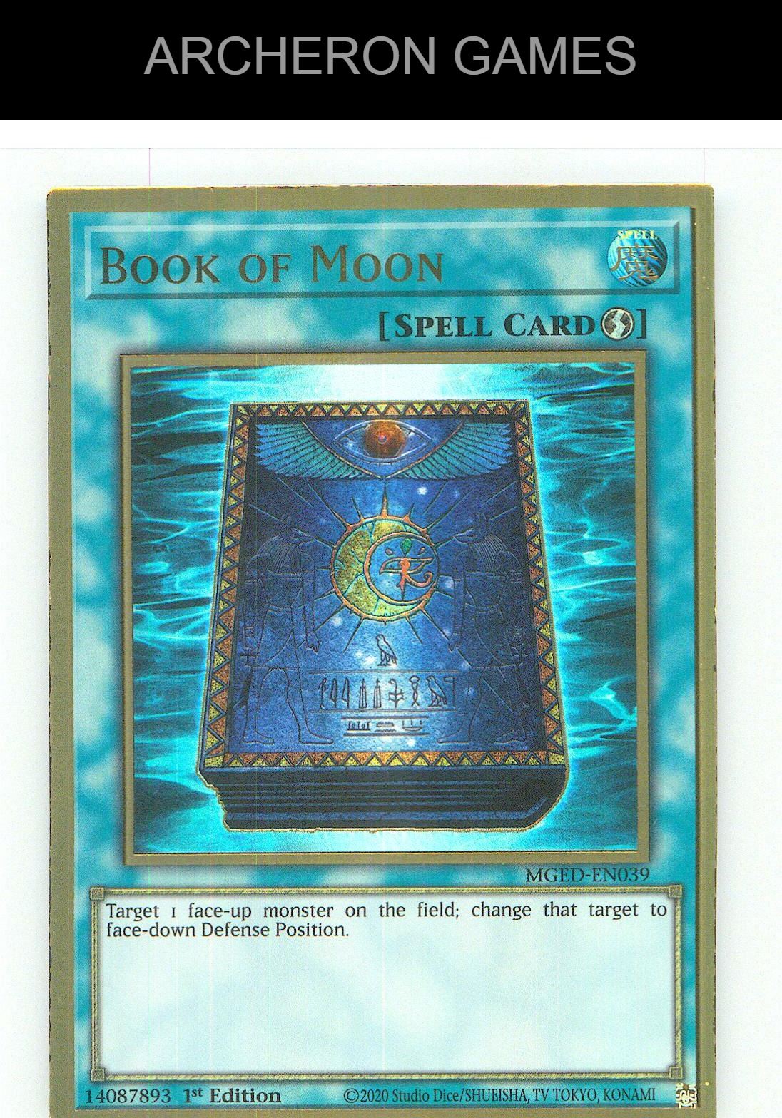 Book of Moon Premium Gold Rare YUGIOH Card 1st Edition