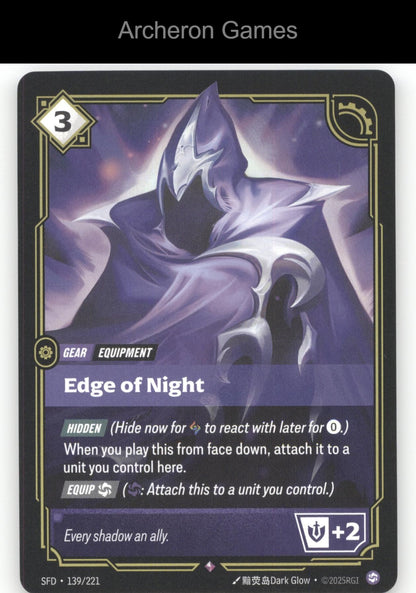 Edge of Night SFD 139/221 R  Card Spiritforged