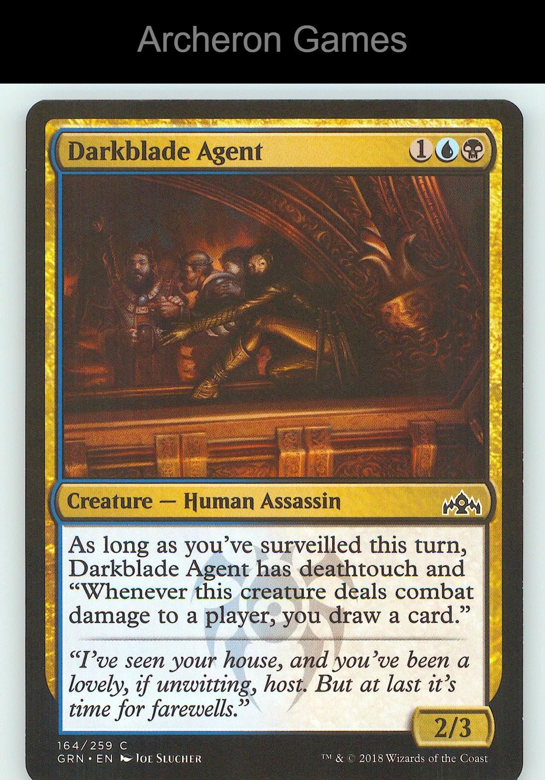Darkblade Agent GRN 164 C MTG Card NM/EX+