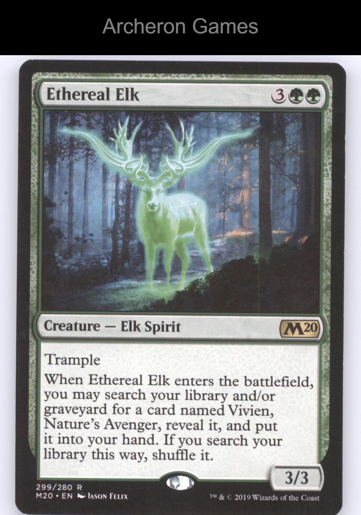 Ethereal Elk 299 R MTG Card Core Set 2020