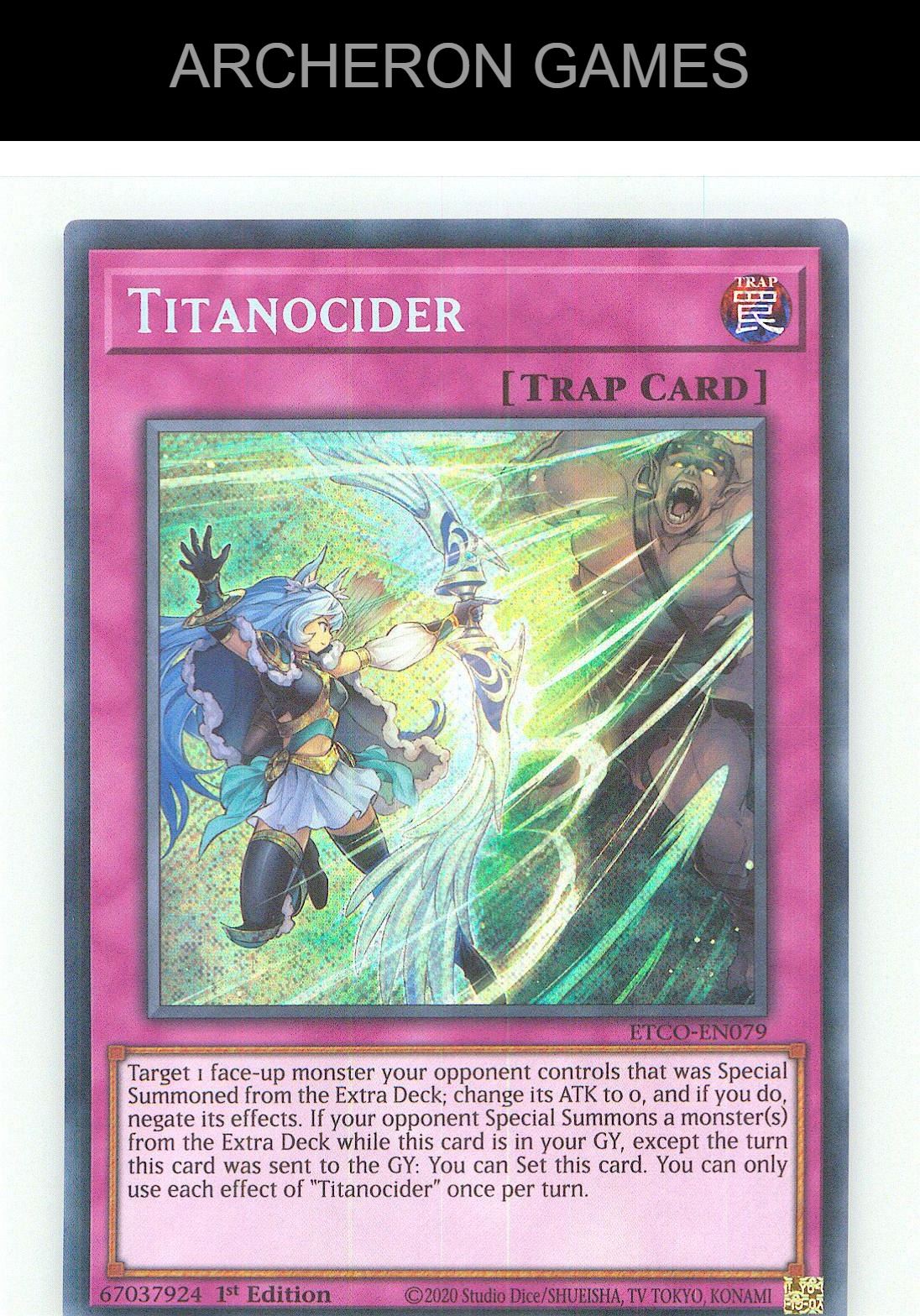 Titanocider SEC YUGIOH Card 1st Edition