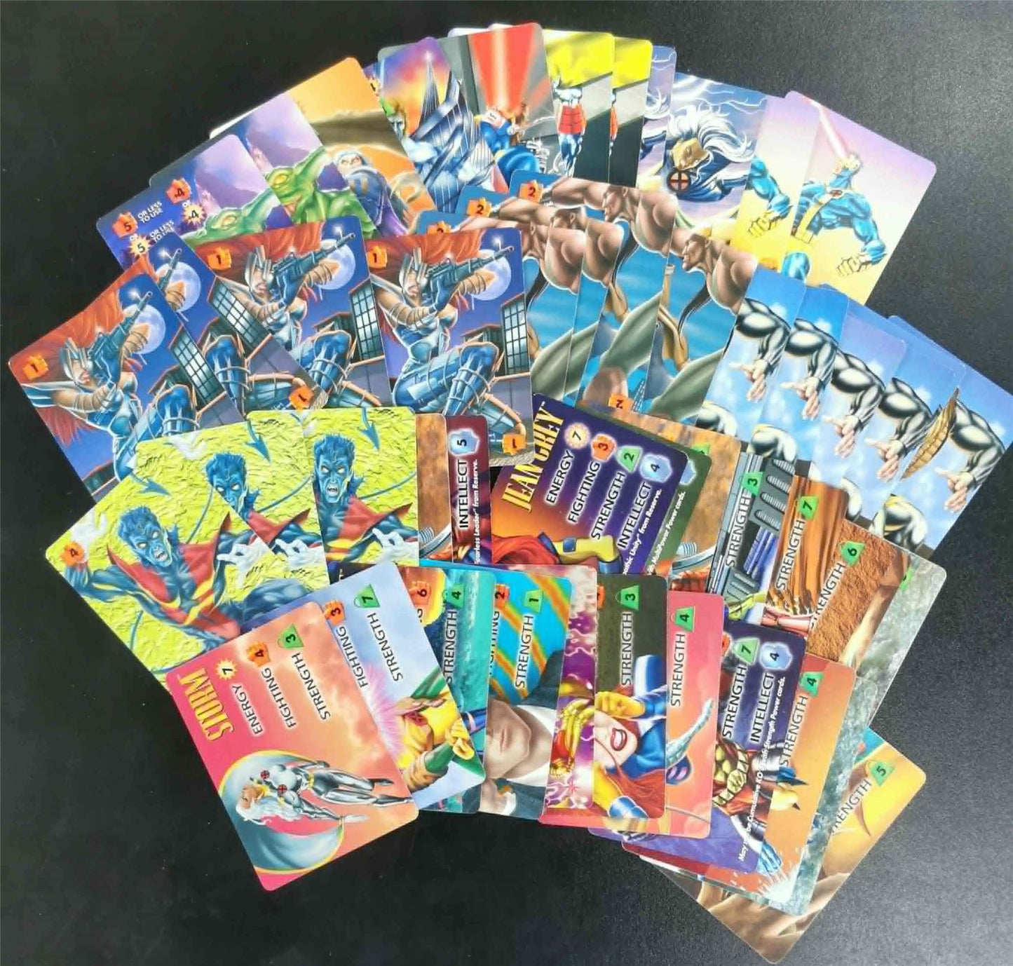 Marvel Overpower Card game Bundle lot and Rules OOP - Marvel Cards #AZ