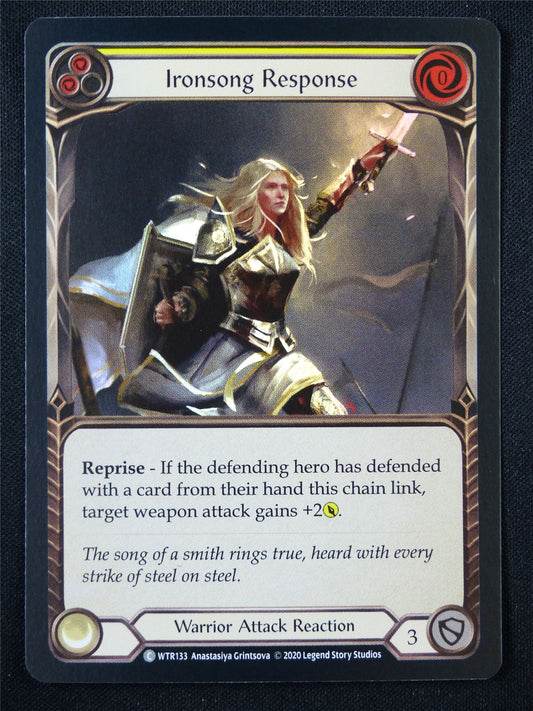 Ironsong Response Yellow WTR133 Foil - Flesh and Blood Card #393