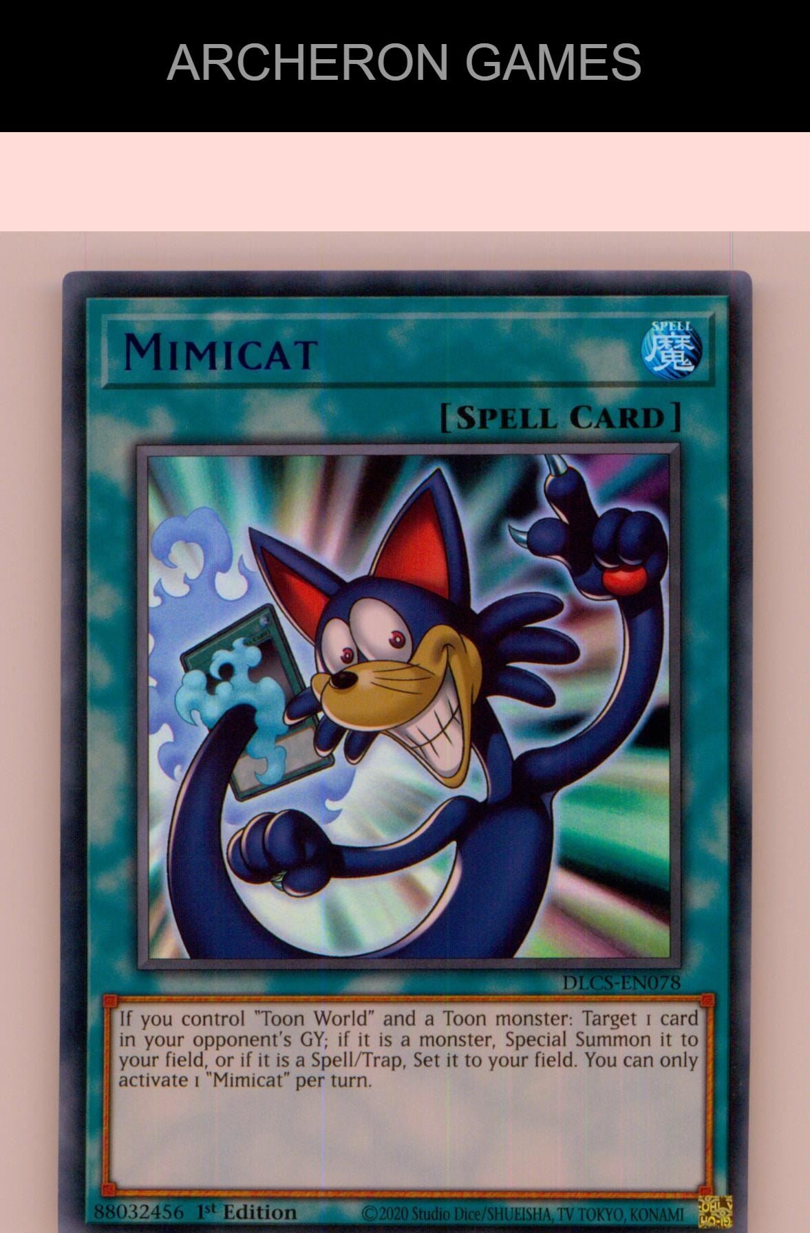 Mimicat (Blue) Ultra Rare YUGIOH Card 1st Edition