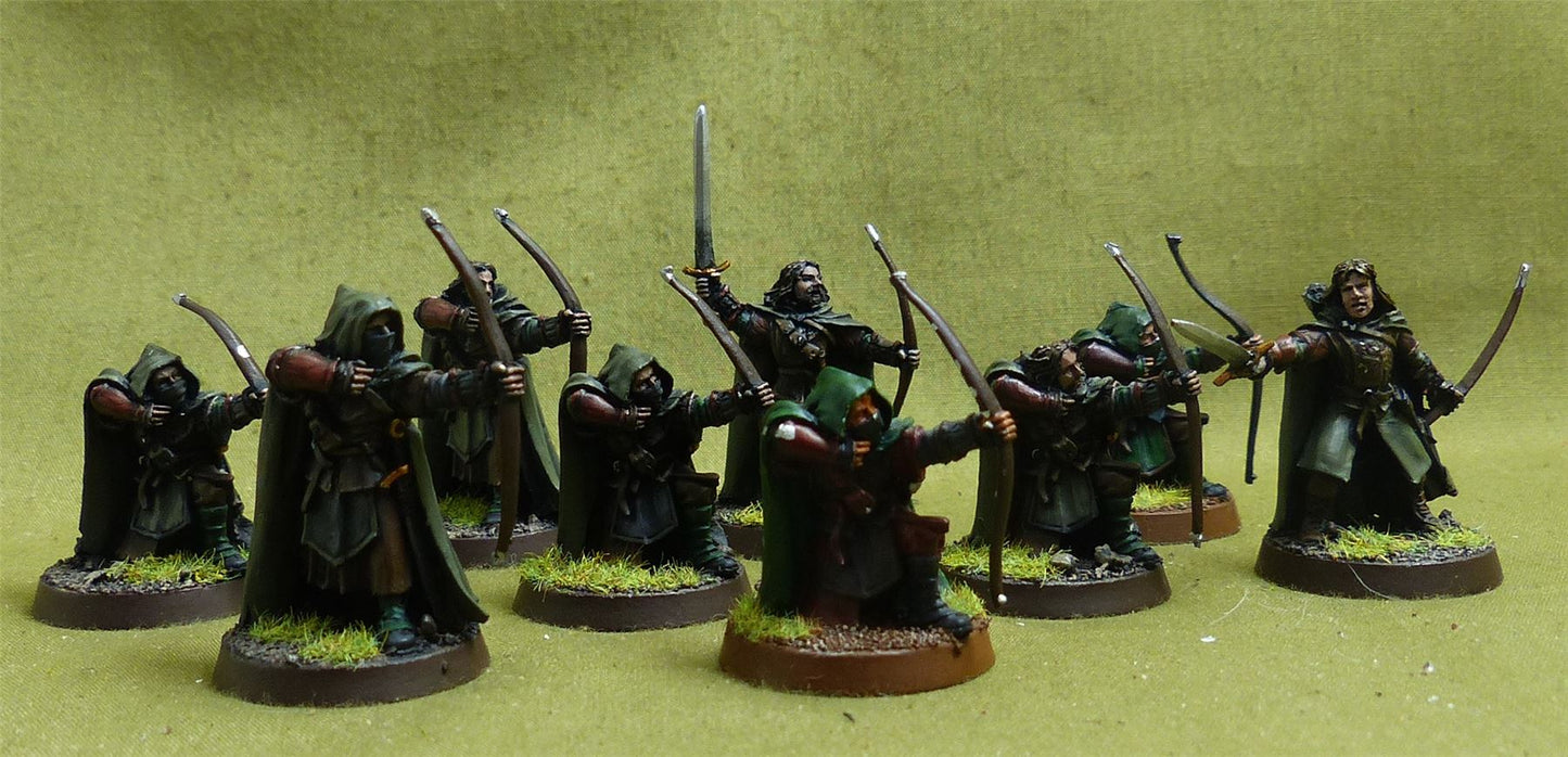 Classic Metal Farimir's Rangers painted set of 9 OOP - Warhammer Middle-Earth #2EN