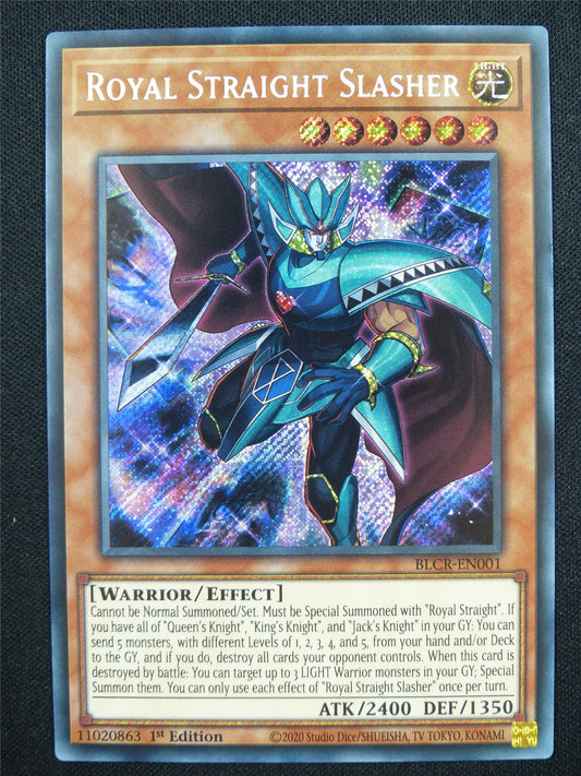 Royal Straight Slasher BLCR Secret Rare - 1st ed Yugioh Card #ZH