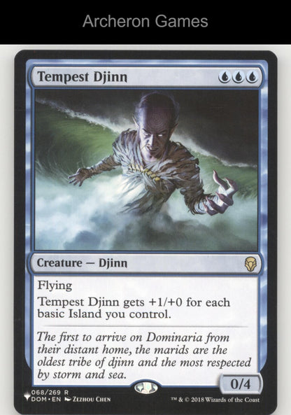 Tempest Djinn 68 R MTG Card Promo Pack: Core Set 2020