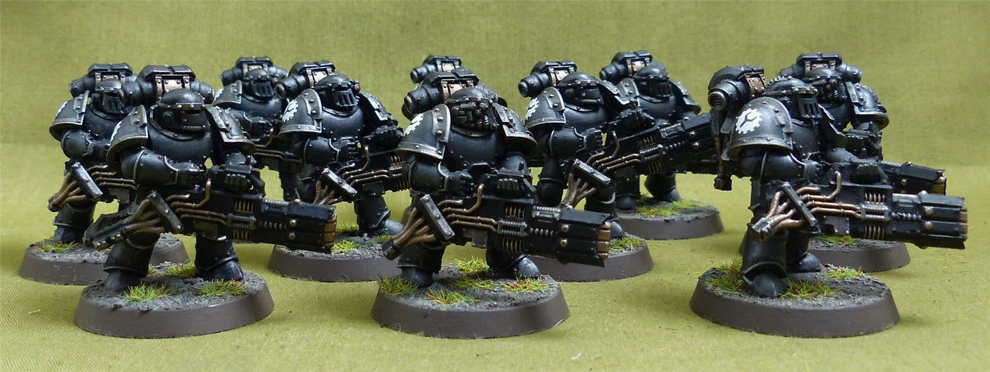 MKIII Tactical Squad set of 10 painted - Iron Hands - Warhammer Horus Heresy #2QG