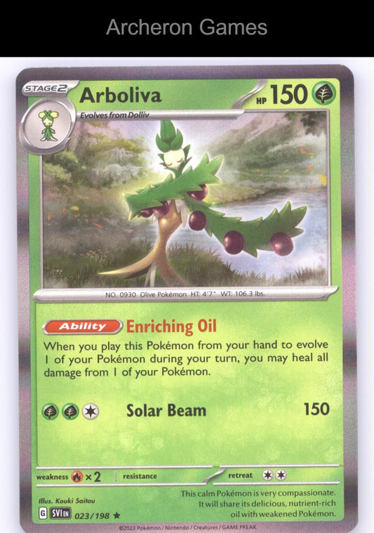 Pokemon Card Arboliva SVI 023/198 R Scarlet & Violet Holo