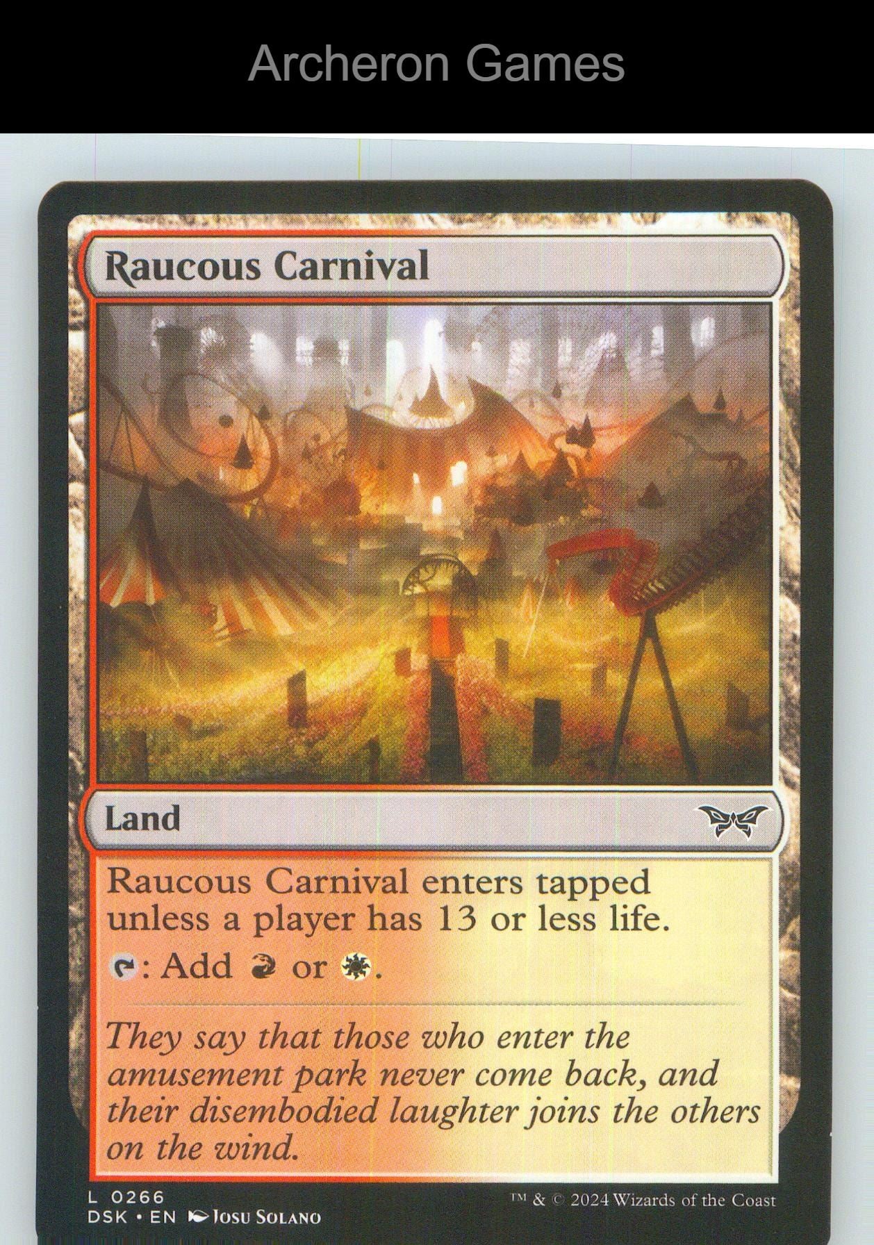 Raucous Carnival DSK 266 Land MTG Card NM/EX+