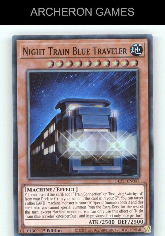 Night Train Blue Traveler SR YUGIOH Card