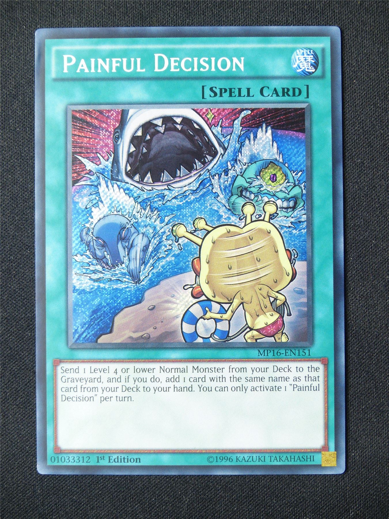 Painful Decision MP16 Secret Rare - 1st ed Yugioh Card #55M