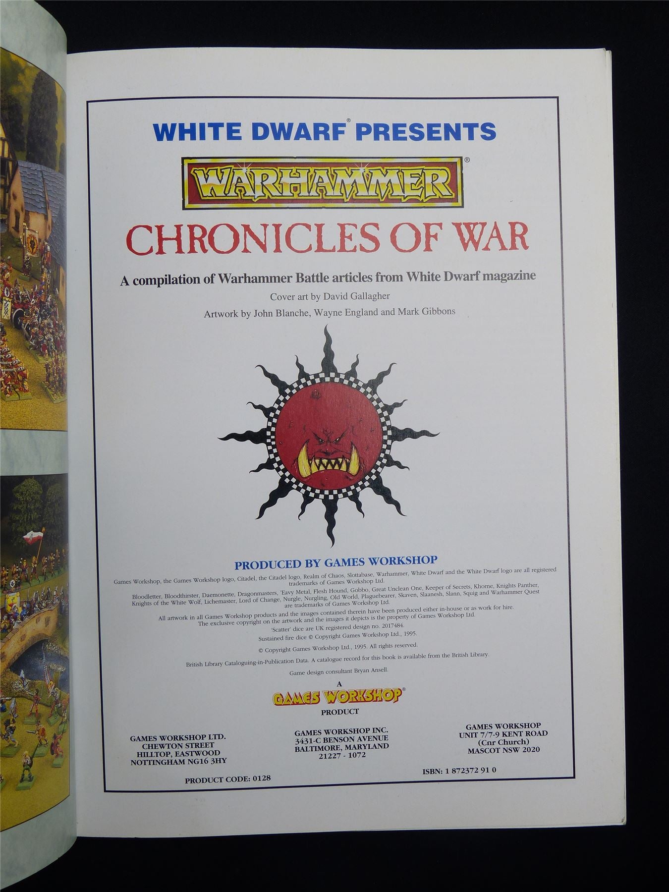 White Dwarf: Chronices of War Softback 1995 - Warhammer Old World #1GT