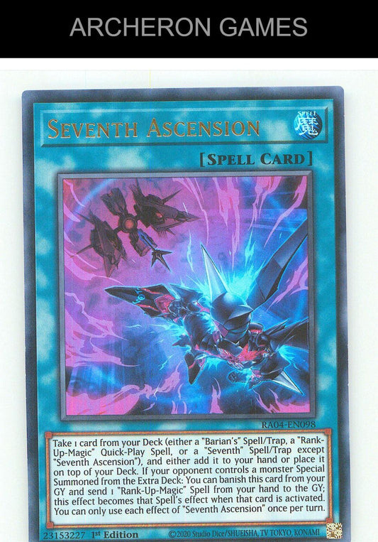Seventh Ascension (UR) Ultra Rare YUGIOH Card 1st Edition