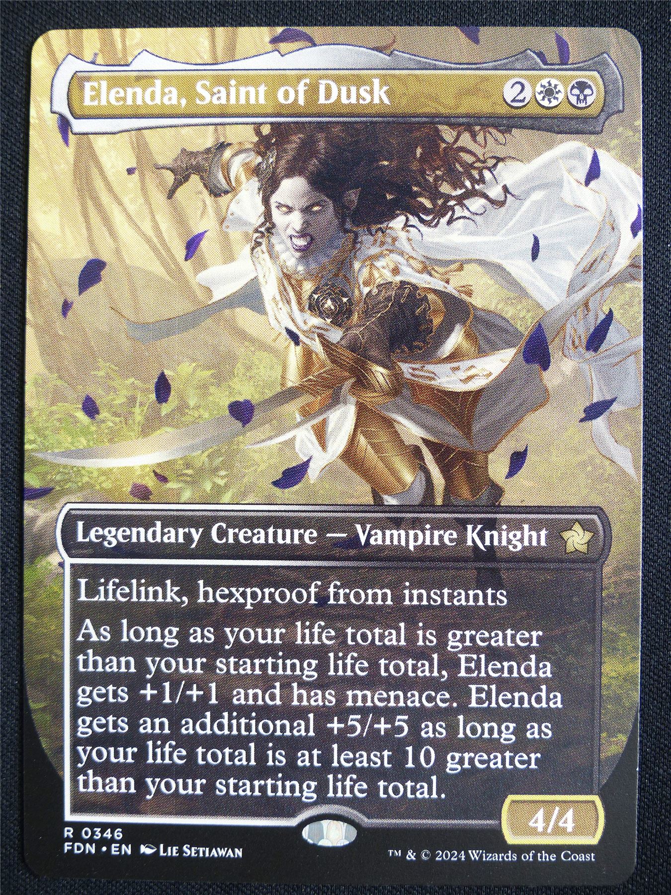 Elenda Saint of Dusk Borderless - FDN - Mtg Card #3G9