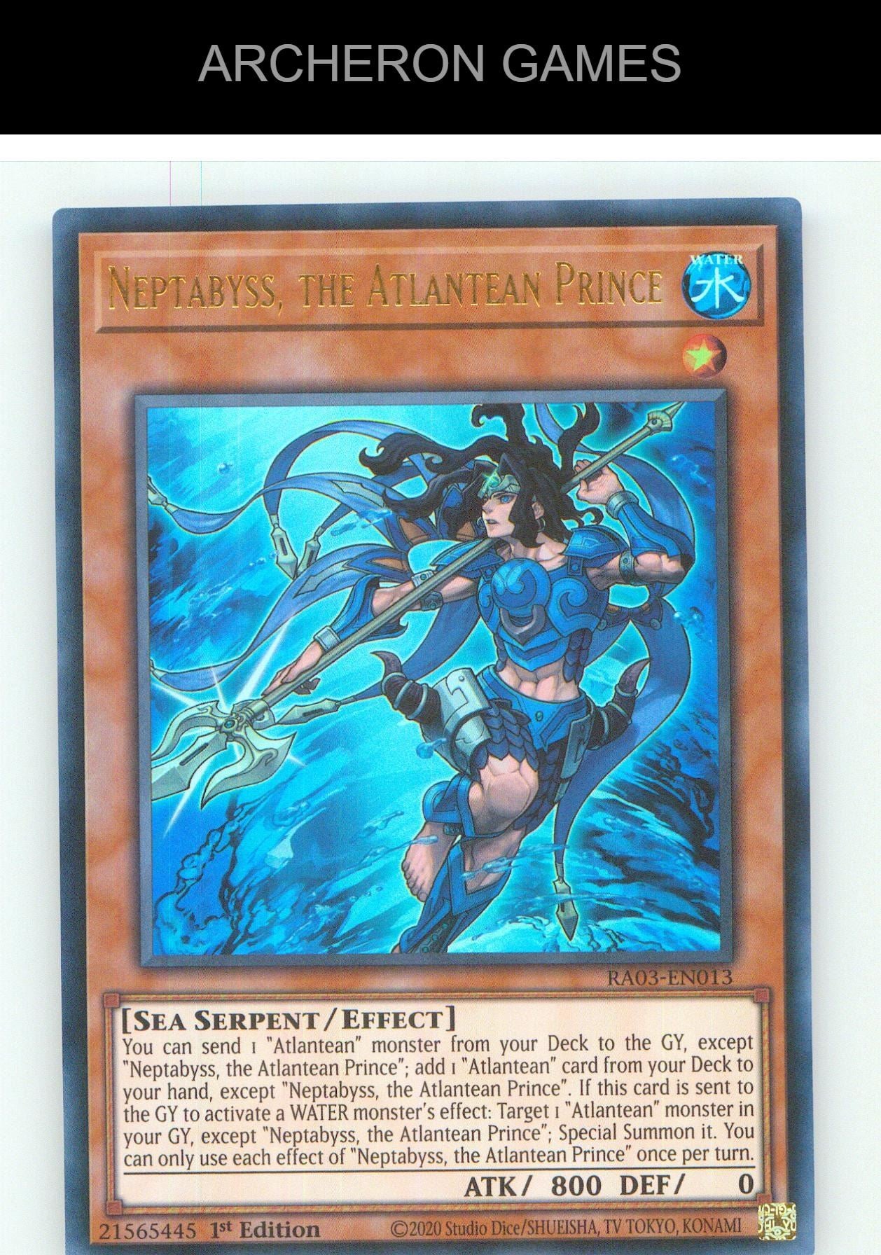 Neptabyss, the Atlantean Prince (UR) UR YUGIOH Card 1st Edition