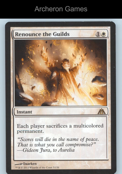 Renounce the Guilds 5 R MTG Card Dragon's Maze