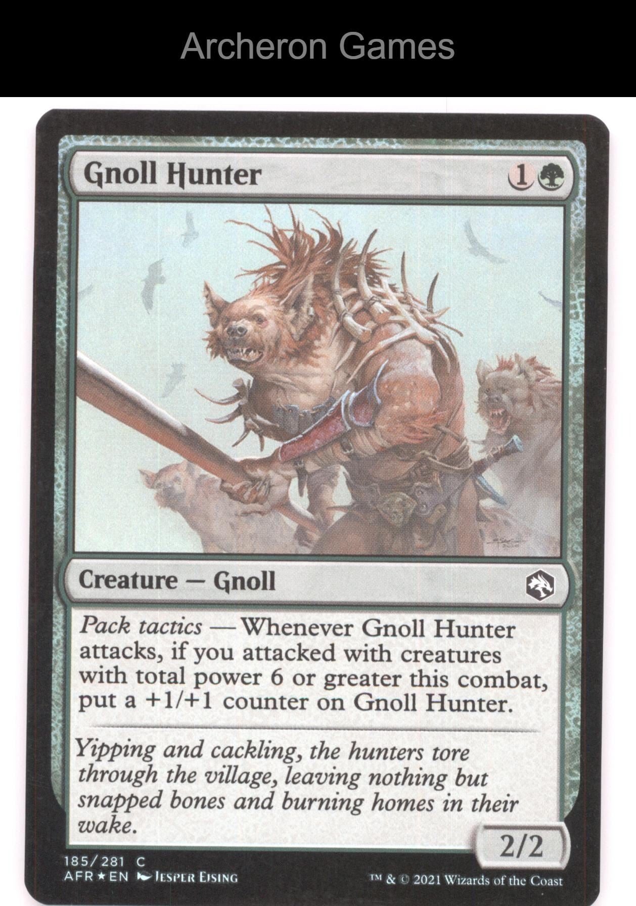 Gnoll Hunter 185 C MTG Card Adventures in the Forgotten Realms