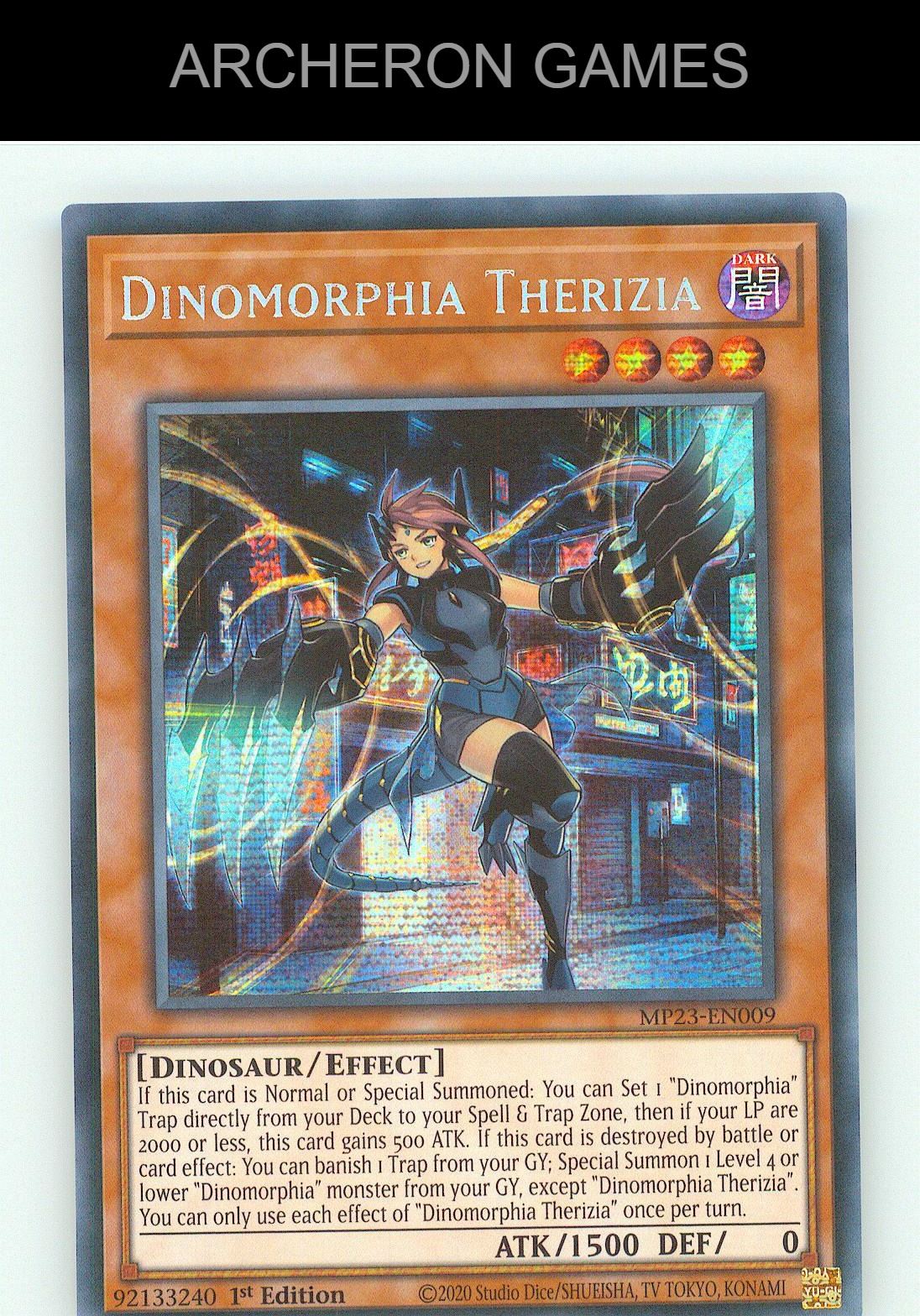 Dinomorphia Therizia (Starlight Rare) SEC YUGIOH Card