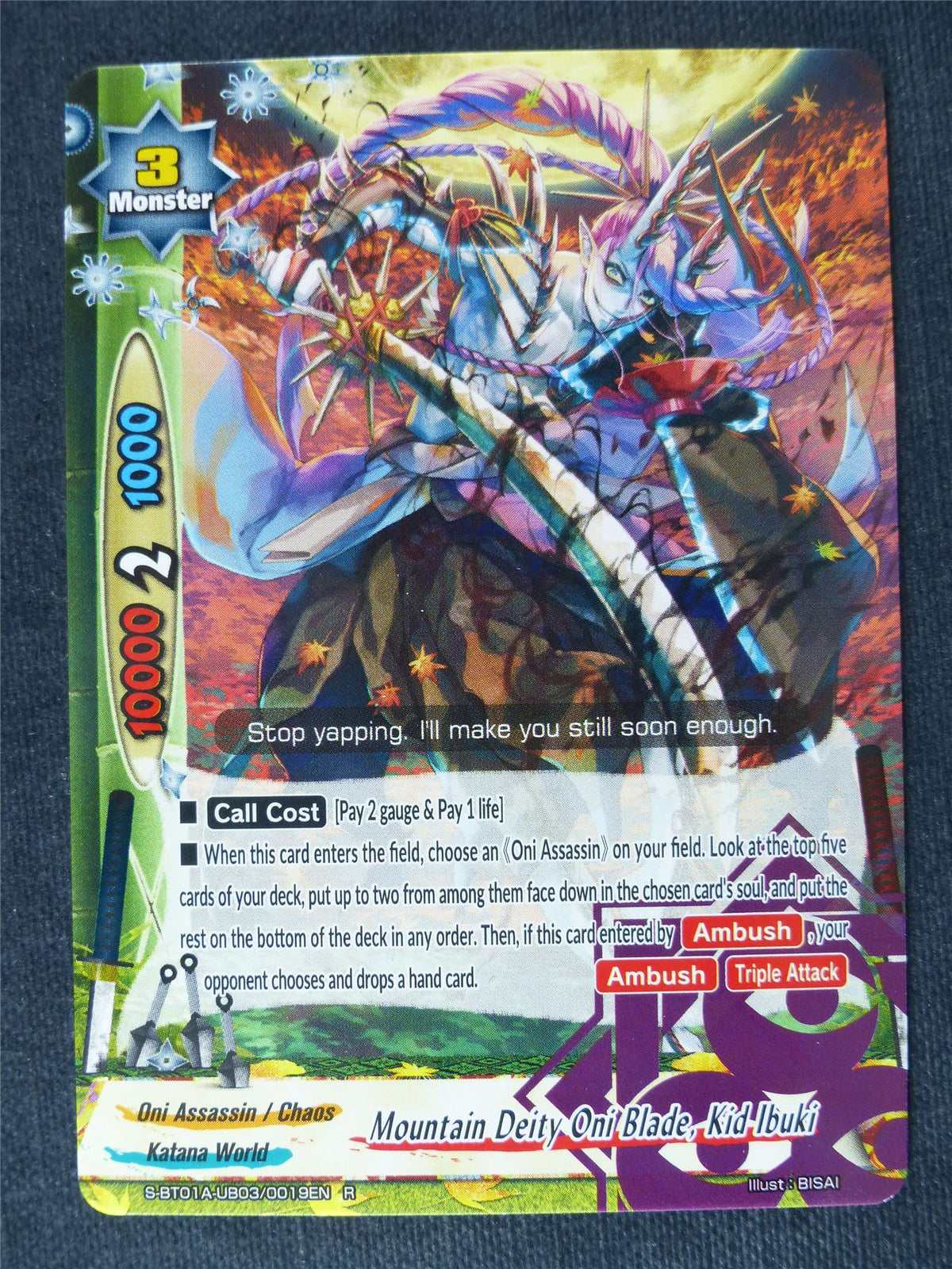 Mountain Deity Oni Blade Ibuki - Buddyfight Cards #5V