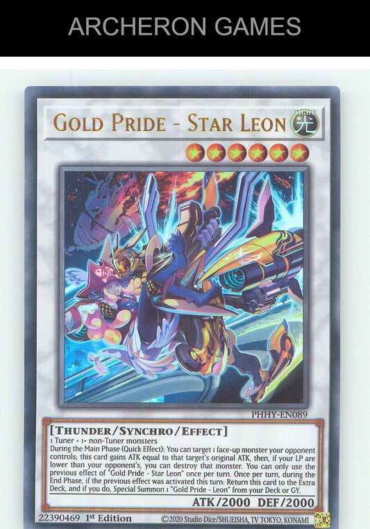 Gold Pride - Star Leon Ultra Rare YUGIOH Card 1st Edition