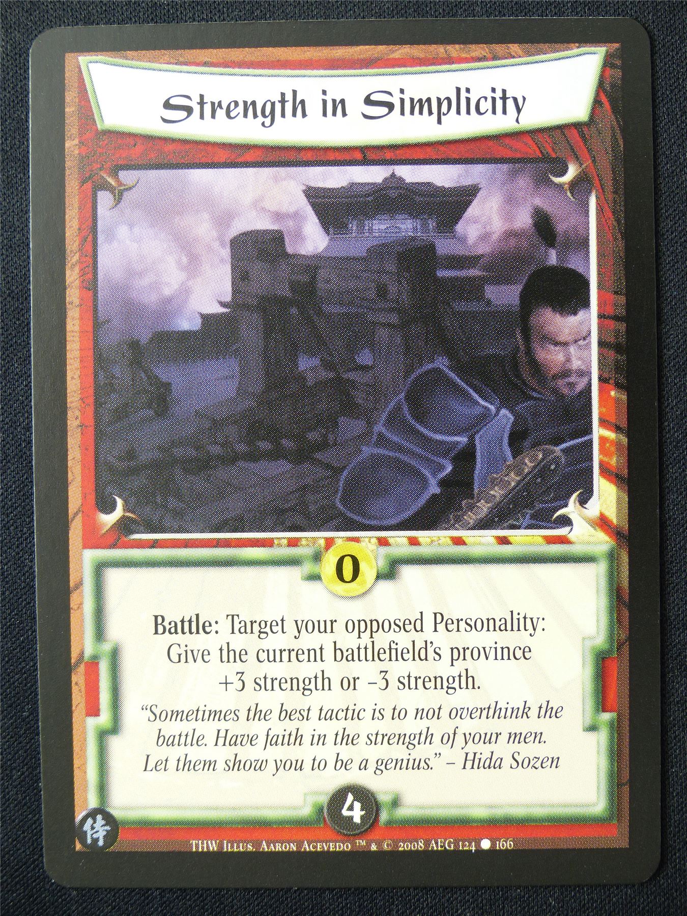 Strength in Simplicity - THW - Legend of the Five Rings L5R Card #XT