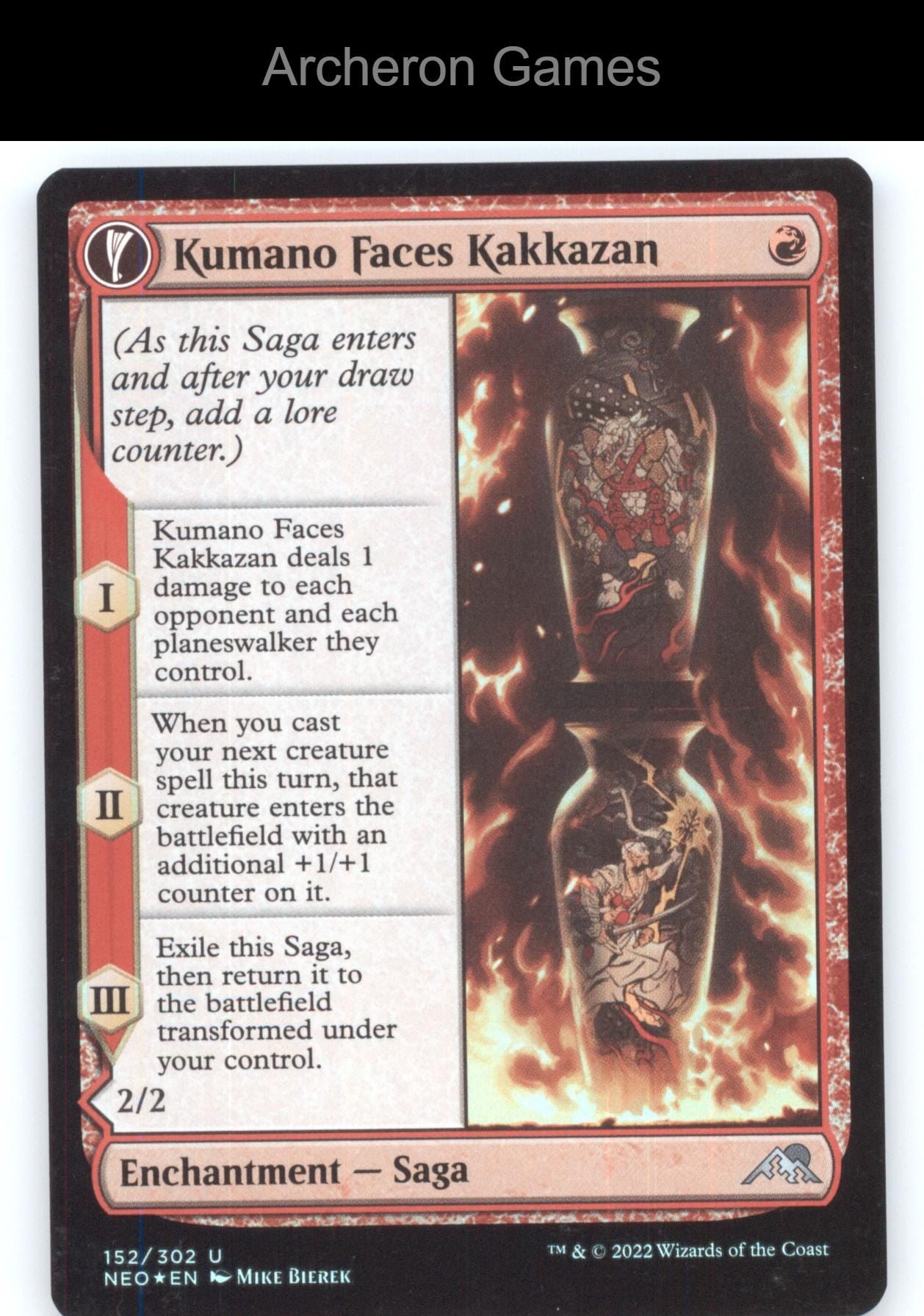 Kumano Faces Kakkazan 152 UC MTG Card Kamigawa: Neon Dynasty