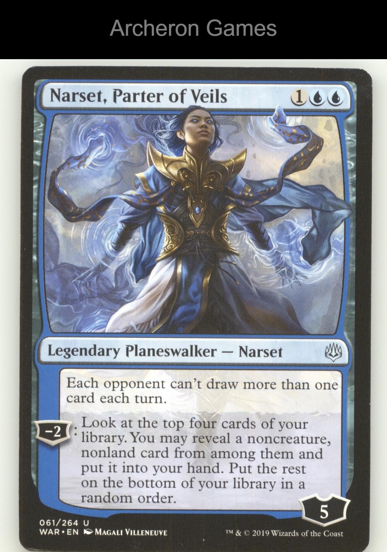 Narset, Parter of Veils 61 UC MTG Card War of the Spark