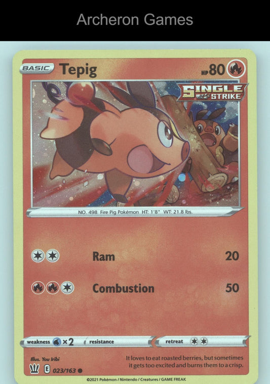 Pokemon Card Tepig BST 023/163 C Battle Styles