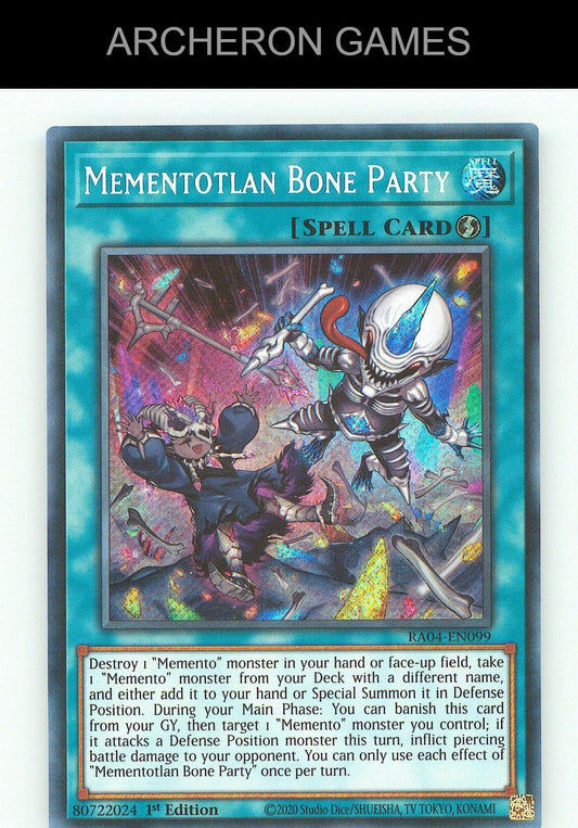 Mementotlan Bone Party (PUR) SEC YUGIOH Card